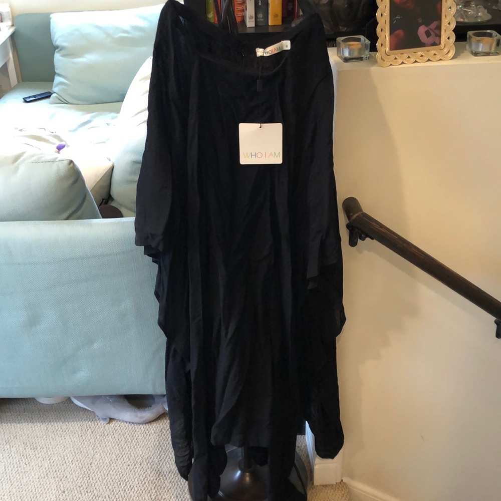 WHOIAM black high-low skirt